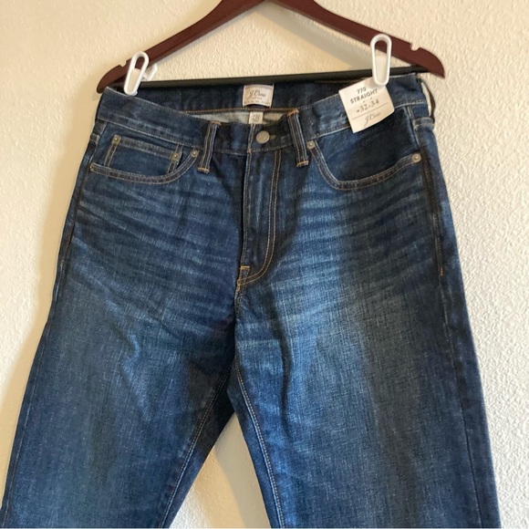 NWT J.Crew Mercantile Men's Blue 770 Stretch Straight Fit Jeans Size 32 x 34 - Picture 2 of 9